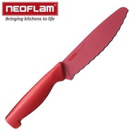 全新---韓國NEOFLAM-6"抗菌不鏽鋼麵包刀-紅色