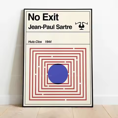 Vintage Literature Fall Albert Camus Sacred Comedy Book Fiction Philosophy Nordic Wall Art Canvas Pa