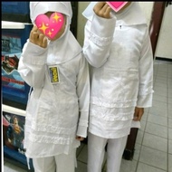 Gamis putih manasik setelan baju muslim anak perempuan