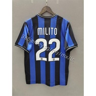 MILITO Inter Milan 09-10 J.ZANETTI SNEIJDER High-Quality Retro Football Shirt Customized