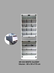 Lemari sepatu type SR 333 WHITE GLOSSY