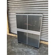 ARTY (Ready Stock) Full Aluminium Shoe Cabinet Storage Cabinet Kitchen Cabinet 2 Door Black Color Al