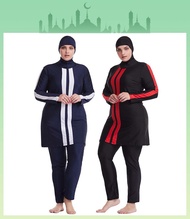 suit muslimah plus size 3 PCS baju renang muslimah plus size with hijab long sleeve baju renang muslimah swimming suit women plus size