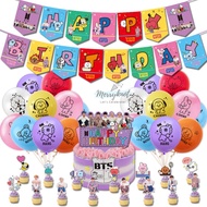[SG Seller] KPOP BTS BT21 Theme Party Decoration Set  Birthday Party Balloon Banner