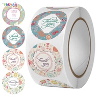 FR-C817 Sticker Thank You 1 Roll 500PCS Stiker Label Makanan Tulisan Segel Ucapan Terima Kasih / Sti