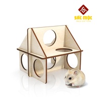 Gym House Model 18 Assembled Wood for Hamsters Size 15*14*14 cm