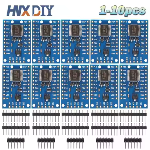 1-10pcs PCF8575 Module Expansion IO port Expander board DC 2.5-5.5V I2C communication control 16 IO 