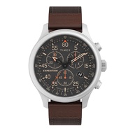 TIMEX TW4B26800 Expedition Field นาฬิกาข้อมือผู้ชาย Chronograph สายผ้า สีน้ำตาล หน้าปัด 43 มม.