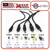 USB To Dc Cable Cords 5V 5.5mm 4.0mm 3.5mm 2.5mm 2.0mm DC Barrel Jack Power Cable Connector Usb Dc P