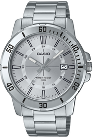 นาฬิกาผู้ชาย Casio รุ่น MTP-VD01D สายแสตนเลส สีเงิน MTP-VD01D-1B (ดําเลข) MTP-VD01D-1E (ดําขีด) MTP-