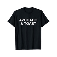 Avocado & Toast Graphic Tee - Cotton, Round Neck, Black, S-XXXL, Casual & Funny Avocado Lover T-Shir