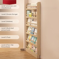 Thin Shelf Solid Wood Book Shelf Kids Book Shelf Baby Book Shelf Narrow Shelf Storage Rack