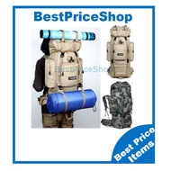 85L Water Resistant Large Steel Frame Hiking Backpack Bag