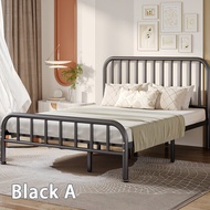 MIAO.H เตียงโครงเหล็ก เตียงเหล็ก 3.5/4/5/6 ฟุต เตียงนอน เหล็กกลม โครงเตียงแข็งแรง เตียงนอนเหล็ก เตียงเดี่ยว เตียงคู่ (ไม่รวมที่นอน)