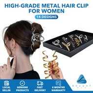 High-Grade Metal Hair Clip for Women - Black, Gold, Silver Stylish Chic Hair Accessories
