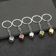 Zinc alloy gambling dice, mahjong dice, money-winning car keychain, pendant, gift