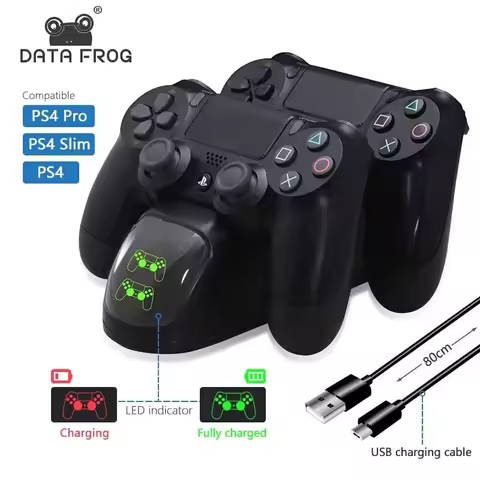 DATA FROG PS4 Charging Station Controller Charger For Wireless PS4 USB Dual Dock Station For Playsta