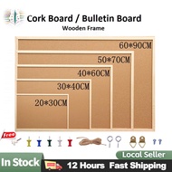 Wooden Frame Bulletin Cork Message Board Photo Wall Background Board Cork Board