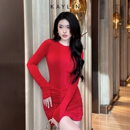 Đầm KAYLIN form ôm body nhúng thân chất vải thun co giản phong cách gợi cảm - N2217