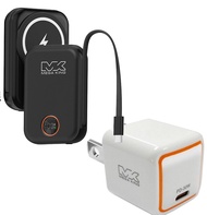 【組合價】MEGA KING 10000 無線充電磁吸帶線行動電源+30W GaN氮化鎵PD旅充頭