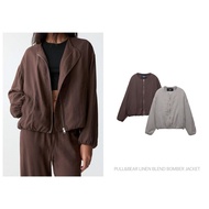 PULL &BEAR BOMBER JACKET LINEN BLEND (C1101)