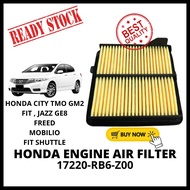 Honda Engine Air Filter City Tmo GM2 Fit Jazz GE8 Mobilio Fit Shuttle Freed Brio Amaze Spare Part 17220-RB6-Z00