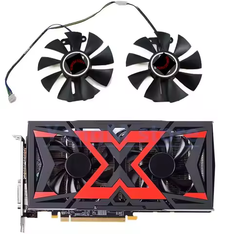 New Cooler Fan Cooling For DATALAND Radeon RX 570 580 560XT 2048SP 4GB X-Serial GA92B2U -PFTF Radiat