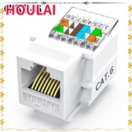 HOULAI Module Coupler, White Tool-Less RJ45 Ethernet Module, Wall Adapter Cat5e Cat6  Panel