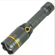 T6-XML 3 LIGHTS （ WHITE/RED+BLUE Strobe）RECHARGEABLE ZOOMABLE FLASHLIGHT 500000LM