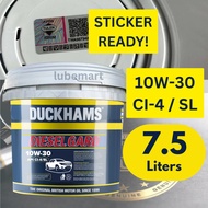 DUCKHAMS DIESEL GARD SEMI SYNTHETIC DIESEL ENGINE OIL 10W30 CI-4/SL (7.5 Liters)