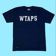 T-shirt Wtaps Logo Font Navy Premium Mirror