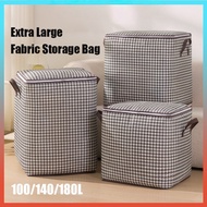 Multi-size Tartan Pattern Storage Box Set, Large Capacity Moving Packing Storage Basket, Dustproof O