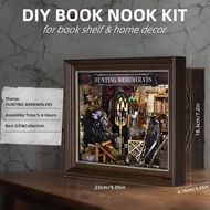 ASLOWSNAIL DIY Book Nook Kit 3D DIY Dollhouse Miniature House 3D Puzzle Model House Bookends-mini Bo