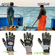 QINJUE Mechanical Repair Gloves, Multicolor Shockproof Work Safety Gloves, Flexible Repair Wear Resistant Nitrile Protection Gloves Outdoor