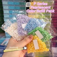 BRABRA Pearlescent Perler Bead, 2.6mm Handmade Perler Beads, Heat Press 23 Colors Handmade DIY Perle