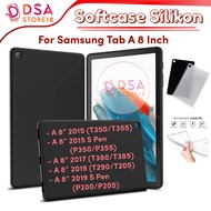 HITAM Samsung Tab A8/Case Samsung Tab A8 2019 2017 2015 With S Pen SM-T290 T295 T350 T355 T380 T385 P350 P355 P200 P205/Samsung A8 Tablet Case/Galaxy Tab A8/Tab Samsung A8 Ultrathin Soft Rubber TPU Case Black Clear Silicone Case