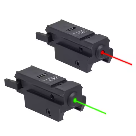 Tactial USB Charging Rechargeable Portable Power Lasers Green Red Dot Sight 11mm 20mm Hunting Pistol