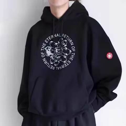 Black Embroidered CAVEMPT C.E Hoodie Men Women Top Quality Cav Empt Hooded Pullover