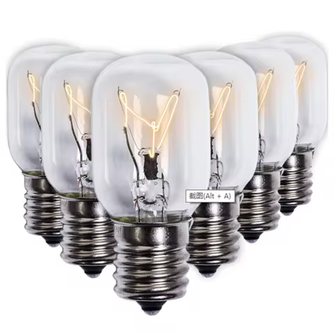 6Pack Cooker Hood Small Edison Bulb Light 40W E17 T25 120V Replacement Appliance for GE Whirlpool Ra