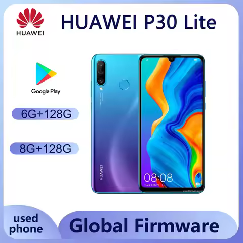 Huawei P30 Lite SmartPhone Kirin 710 4GB 6GB 128GB 6.15inch 3340mAh 24MP Camera full screen Used Pho