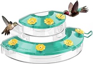 Birdream Window Hummingbird Feeders for Outdoors, with Strong Suction Cups & 7 Feeding Ports, Easy t