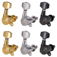 Locked String Tuning Pegs Key Tuners Machine Heads for Acoustic Electric Guitar Lock Style