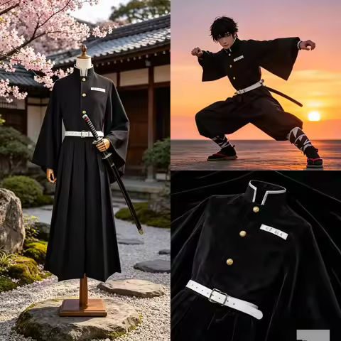 2026 New Aime Tokitou Muichirou Cosplay Costume Cosplay Kisatsutai Uniform Wig Halloween Costume for