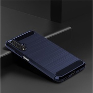 Huawei Nova 5T Case Shockproof Armor Carbon fiber Silicone TPU Soft Case Cover Huawei Nova 5T 5 T  N