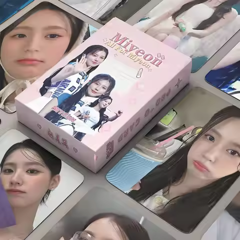55PCS MiYeon Holographic Photo Cards Set - Cho Mi-yeon Korean Idol Laser Lomo Cards Perfect Gift for