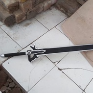 pedang anime sword art online kirito elucidator || mainan pedang kayu