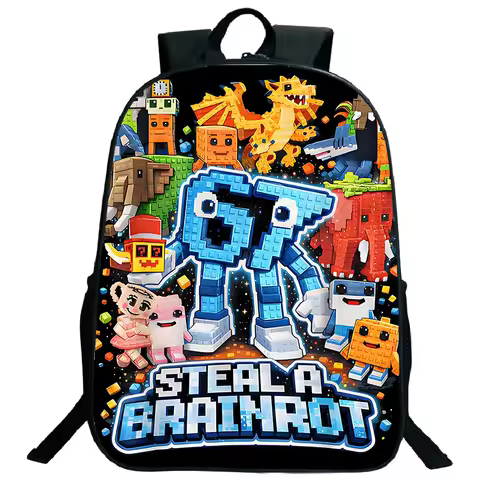 Steal A Brainrot 67 Six Seven Children Backpack Students Travel Daypack Boys Girls Funny Number Desi