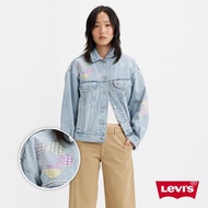 Levis 女款 90年古著牛仔外套 / 寬袖設計 / 花朵拼布設計 熱賣單品