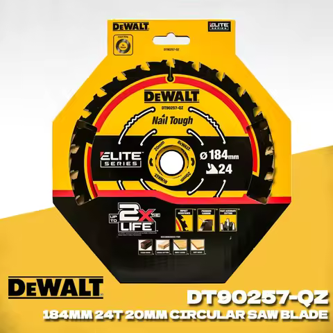 DEWALT DT90257 Circular Saw Blade 2X 184mm*20/16mm 24T Carpentry Dedicated Woodworking Cutting Disc 