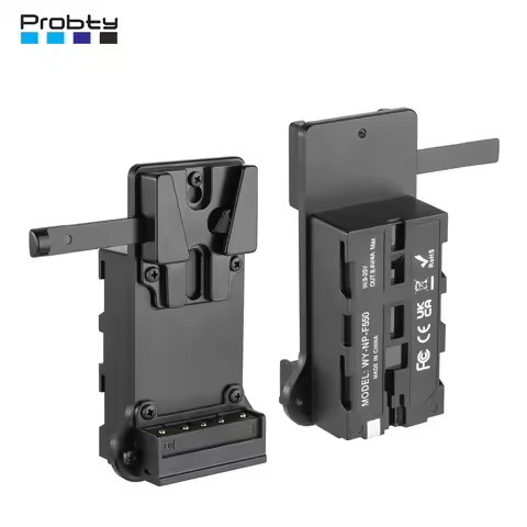 Probty NP-F970 F750 F550 Dummy Battery to V-Mount Plate Power Adapter for Camera Monitor Neewer LED 